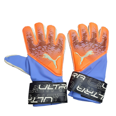 PUMA ULTRA Protect 3 RC Goalkeeper Gloves (Ultra Orange-Blue) - Size: 7